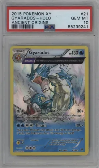 2015 POKEMON XY GYARADOS - HOLO ANCIENT ORIGINS