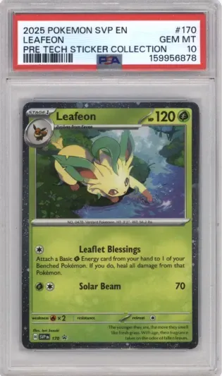 2025 POKEMON SVP EN LEAFEON PRE TECH STICKER COLLECTION