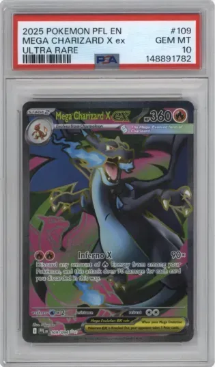 2025 POKEMON PFL EN MEGA CHARIZARD X ex ULTRA RARE