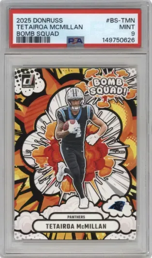 2025 DONRUSS TETAIROA MCMILLAN BOMB SQUAD