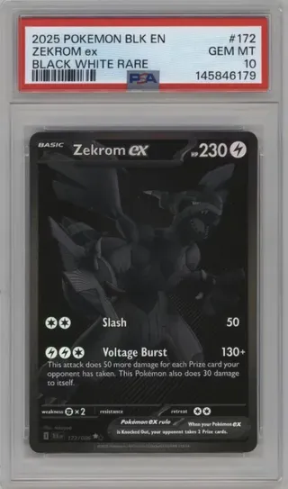 2025 POKEMON BLK EN ZEKROM ex BLACK WHITE RARE