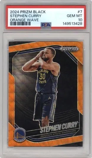 2024 PRIZM BLACK STEPHEN CURRY ORANGE WAVE
