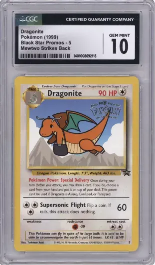 Dragonite Pokemon (1999) Black Star Promo - 5 Mewtwo Strikes Back
