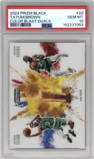 2024 PRIZM BLACK TATUM BROWN COLOR BLAST DUALS