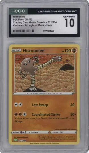 Hitmonlee Pokemon (2023) Trading Card Game Classic Venusaur and Lugia ex Deck-Holo