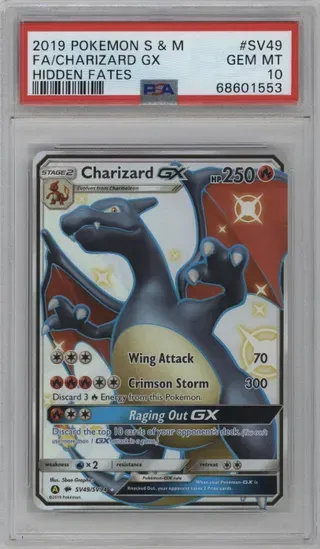 2019 POKEMON S AND M FA CHARIZARD GX HIDDEN FATES