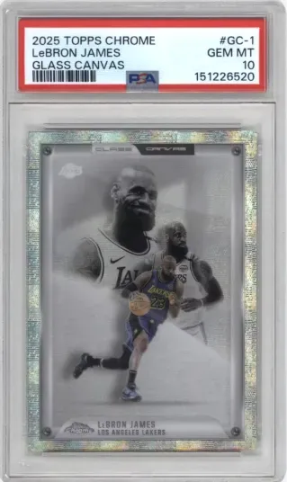 2025 TOPPS CHROME LeBRON JAMES GLASS CANVAS