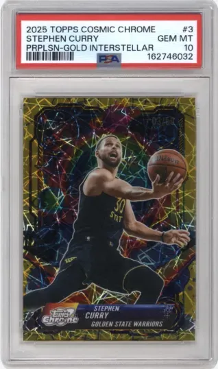 2025 TOPPS COSMIC CHROME STEPHEN CURRY PRPLSN-GOLD INTERSTELLAR