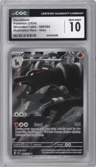 Houndoom Pokemon (2024) Shrounded Fable Illustration Rare-Holo