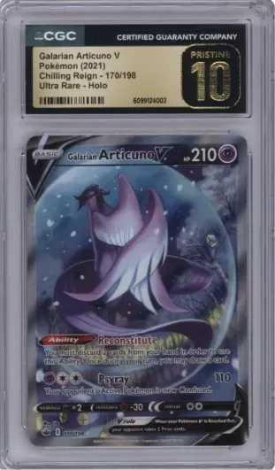 Galarian Articuno V Pokemon (2021) Chilling Reign Ulta Rare-Holo