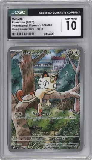 Meowth Pokemon (2025) Phantasmal Flames Illustration Rare-Holo